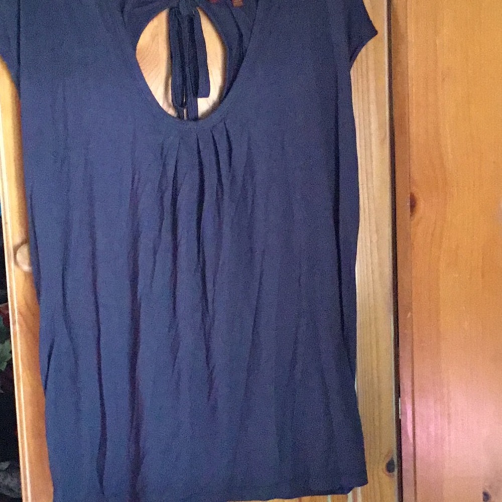7 seven for all mankind Dark blue jersey knit top.